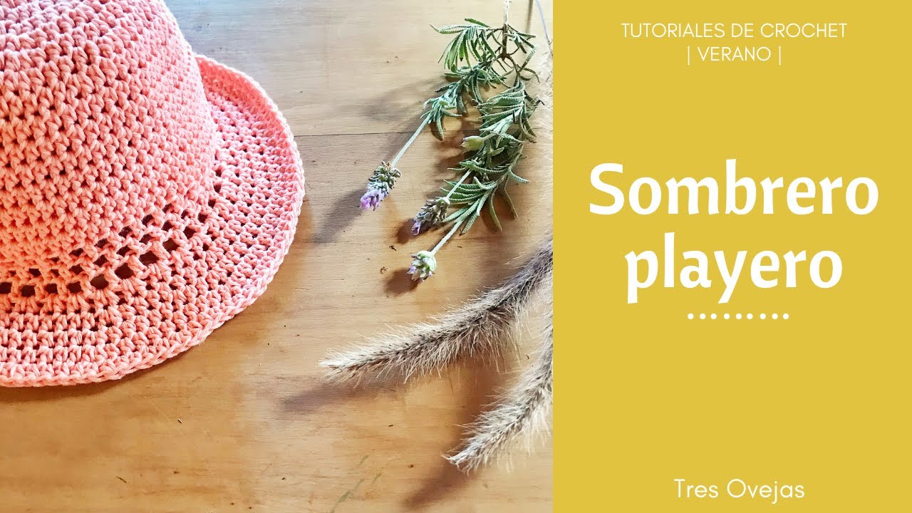 Sombrero playero a crochet [paso a paso]