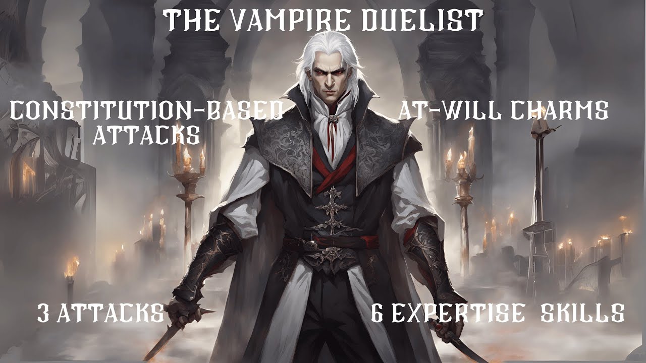 Astarion, the Vampire Duelist: Bard/Rogue [Dungeons and Dragons 2024 5th Edition Character Build]