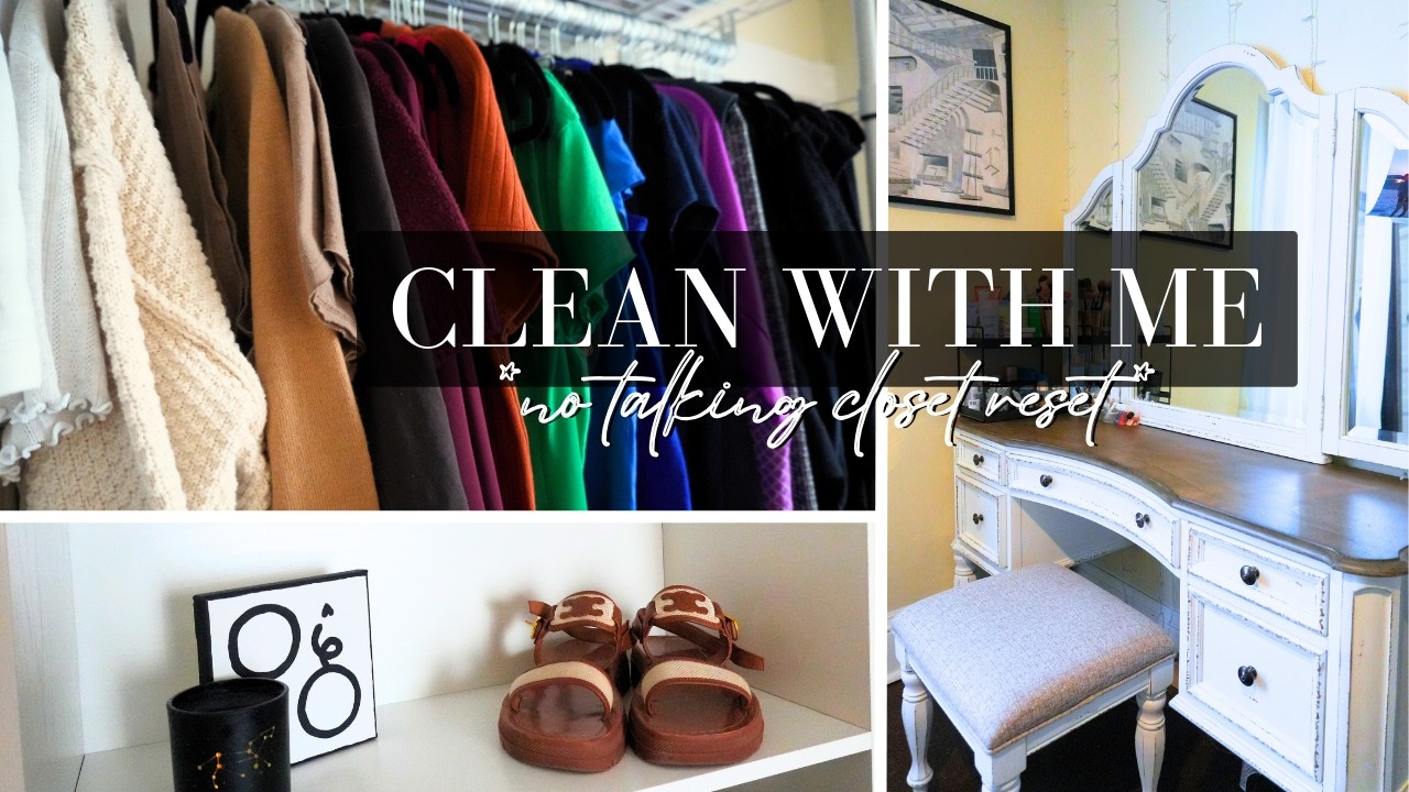 No Talking Clean With Me ✨  Walk-In Closet + Dressing Room Design Inspiration