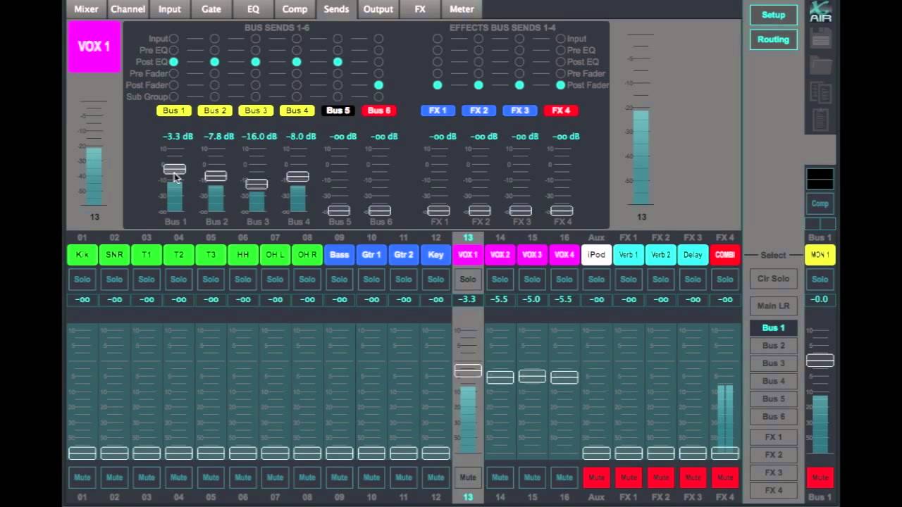 Monitor Mixes and FX to Monitors - MIDAS M32 MR18 + BEHRINGER X32 X-AIR XR18 XR16 XR12 X18