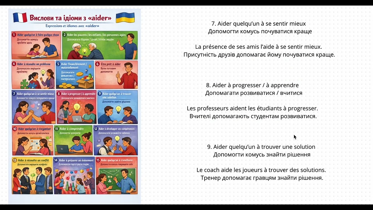 Вислови та ідіоми з aider