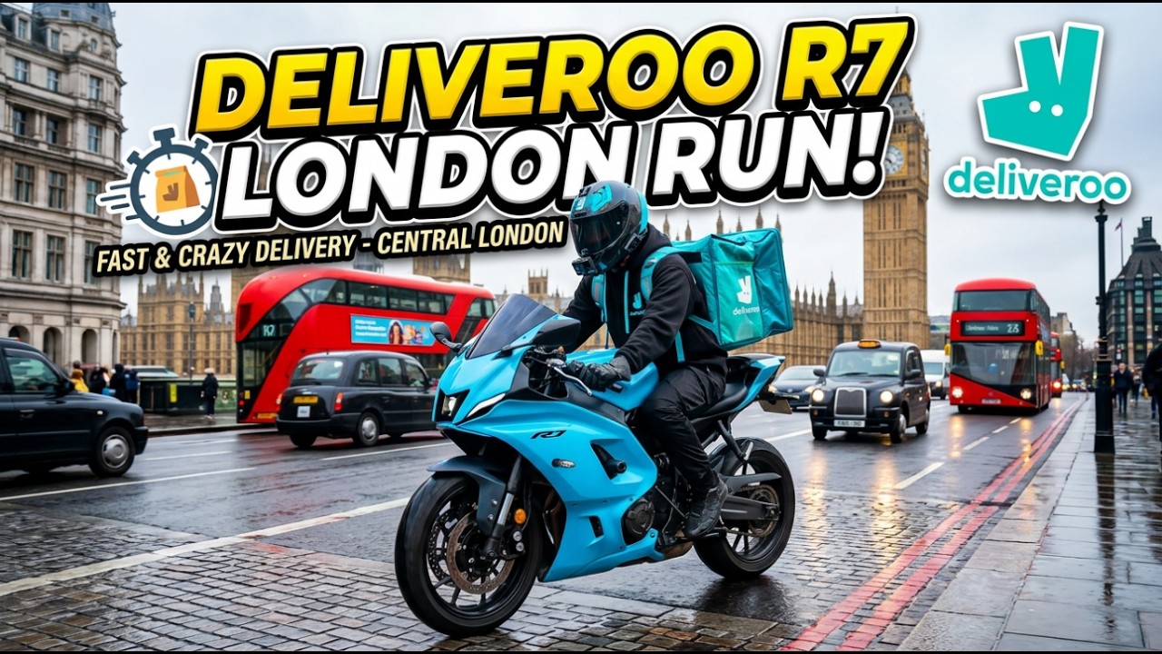 Najszybszy pasażer Uber Eats w Londynie? Yamaha R7 Challenge