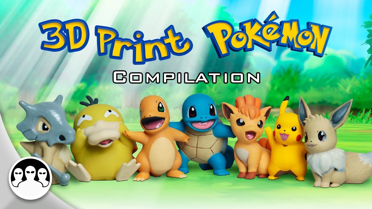 Pokémon Compilation: 3D Printing Time Lapse & Painting