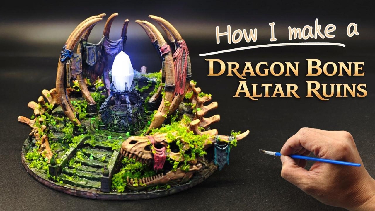 I Made a Dragon Bone Altar Ruins | Fantasy Diorama Build