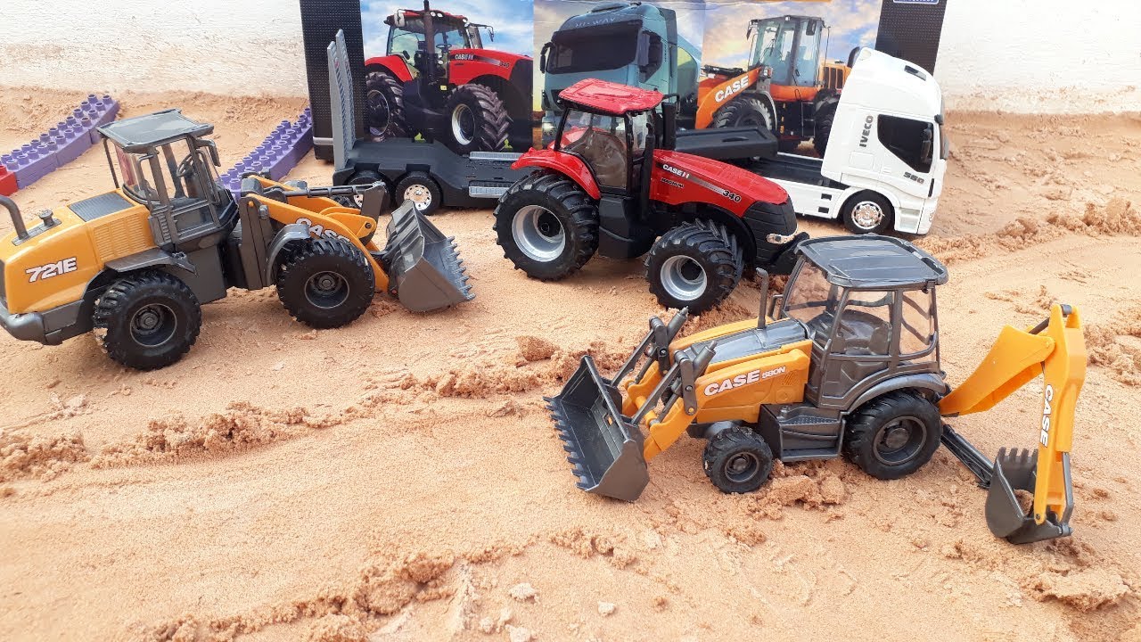 fazendinha com tratores case  e caminhão iveco