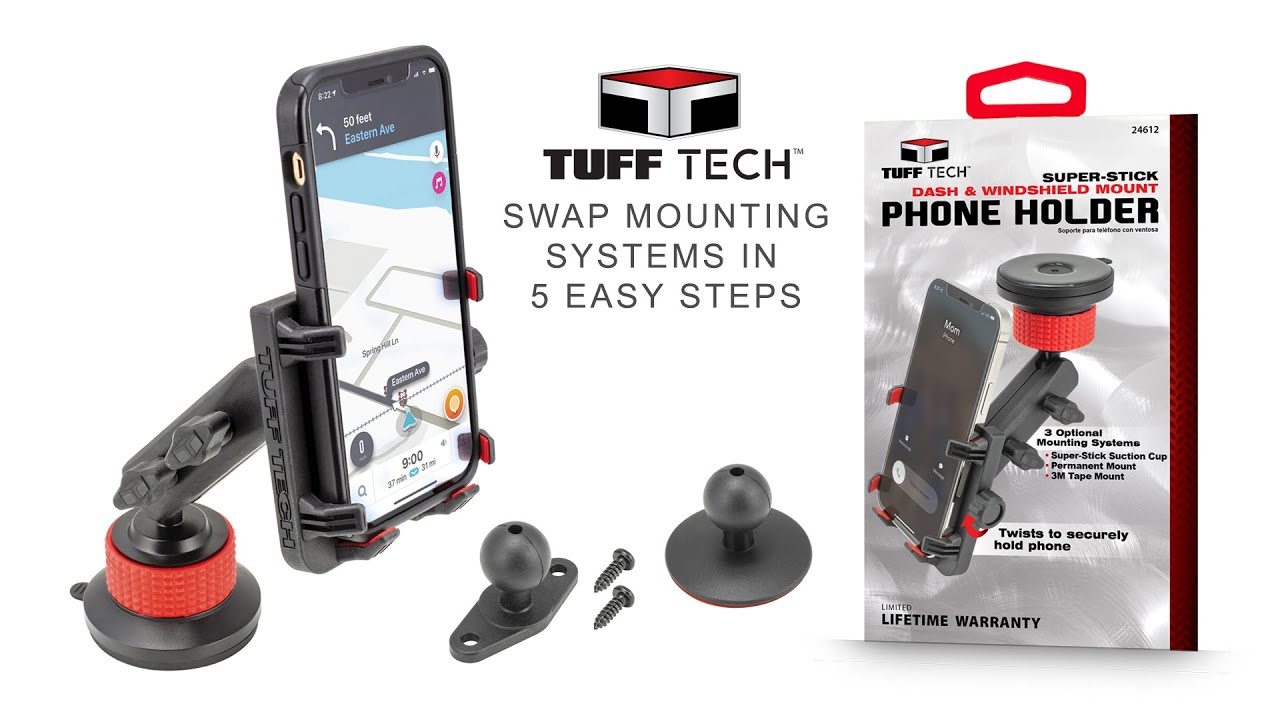 Tuff Tech Super-Stick Phone Holder Mounting Instructions
