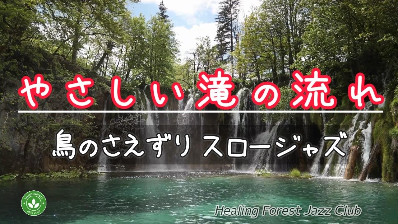 【癒しBGM】癒しの森でリラックス ＃560 / 優しい滝の流れ / 鳥のさえずり / スロージャズ / 心身浄化