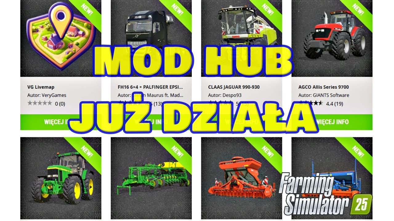 Pierwsze mody do Farming Simulator 25 na Mod Hub
