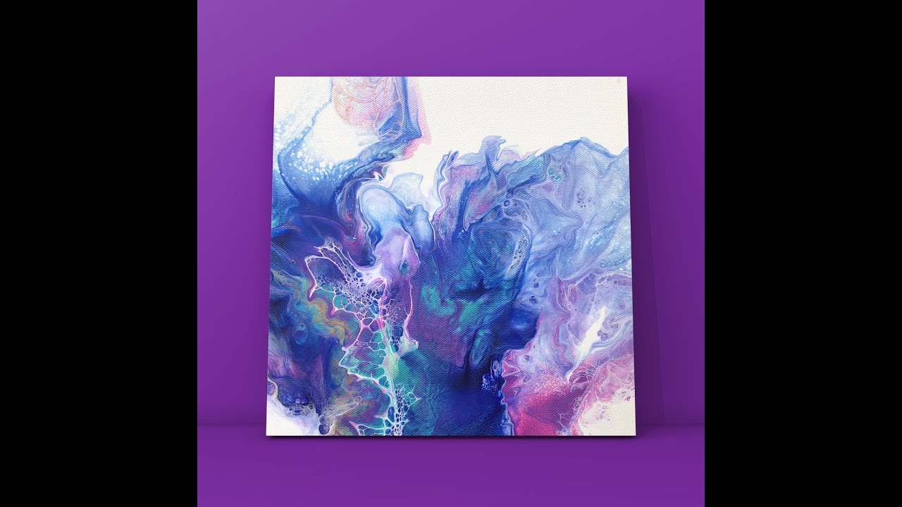Acrylic Pouring Dutch Pour Using Color Shift Paints