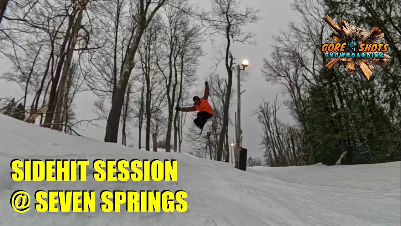 Seven Springs PA Sidehit Shred #snowboarding #snowboard #snow #sevensprings #gopro 