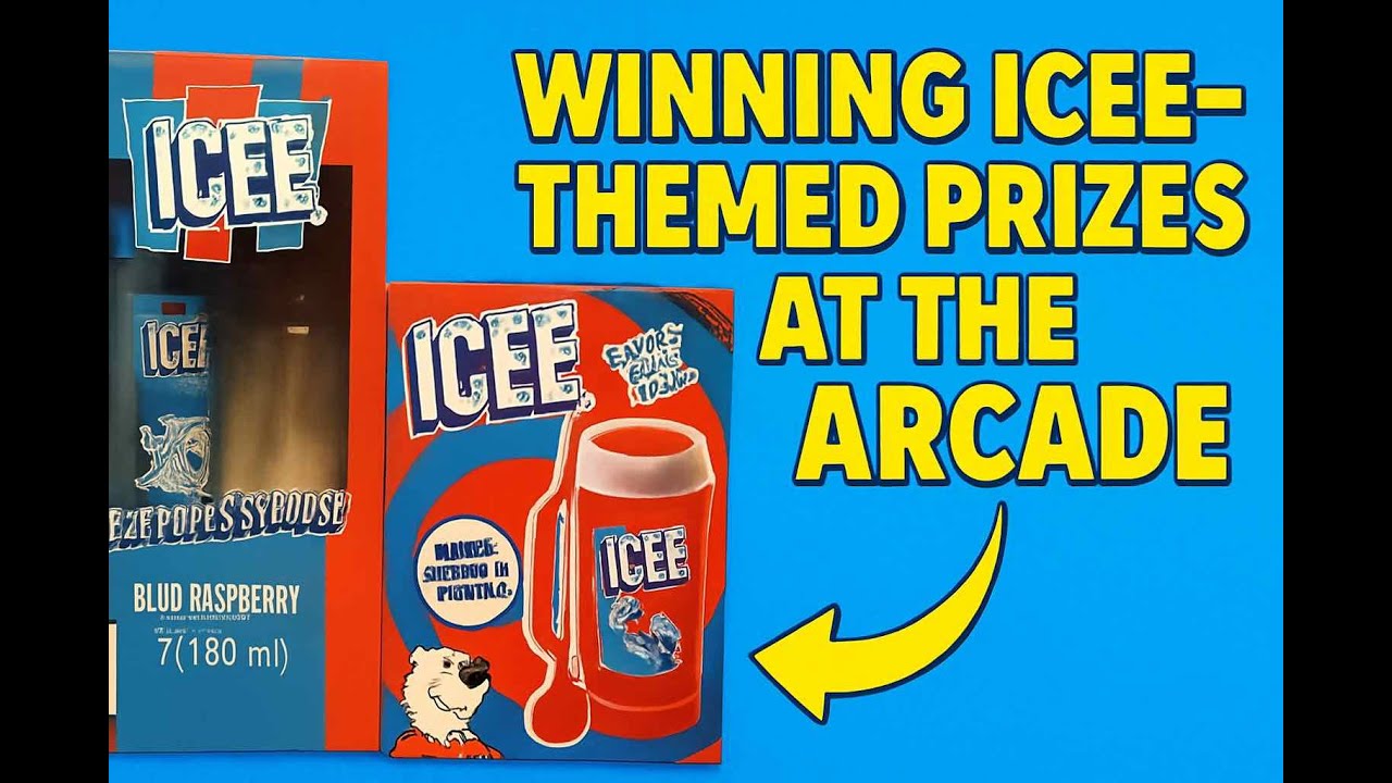 Winning ICEE Themed Prizes At The Arcade