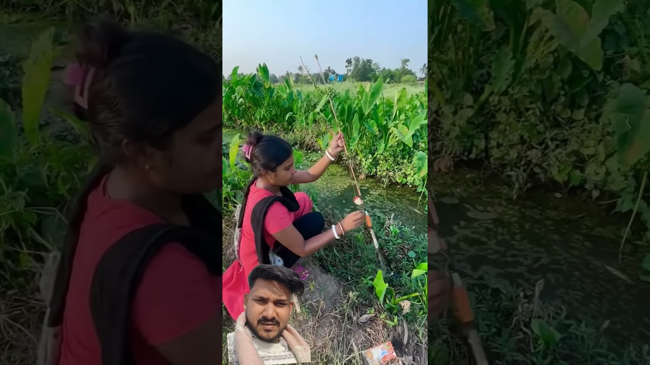 Unique Hook Fishing Video | village lady fishing 