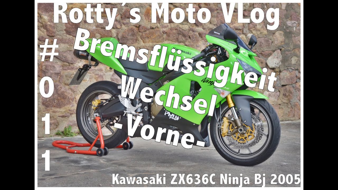 Kawasaki Ninja ZX636C Tutorial #011 wechsel Bremsflüssigkeit Vorne ohne ABS