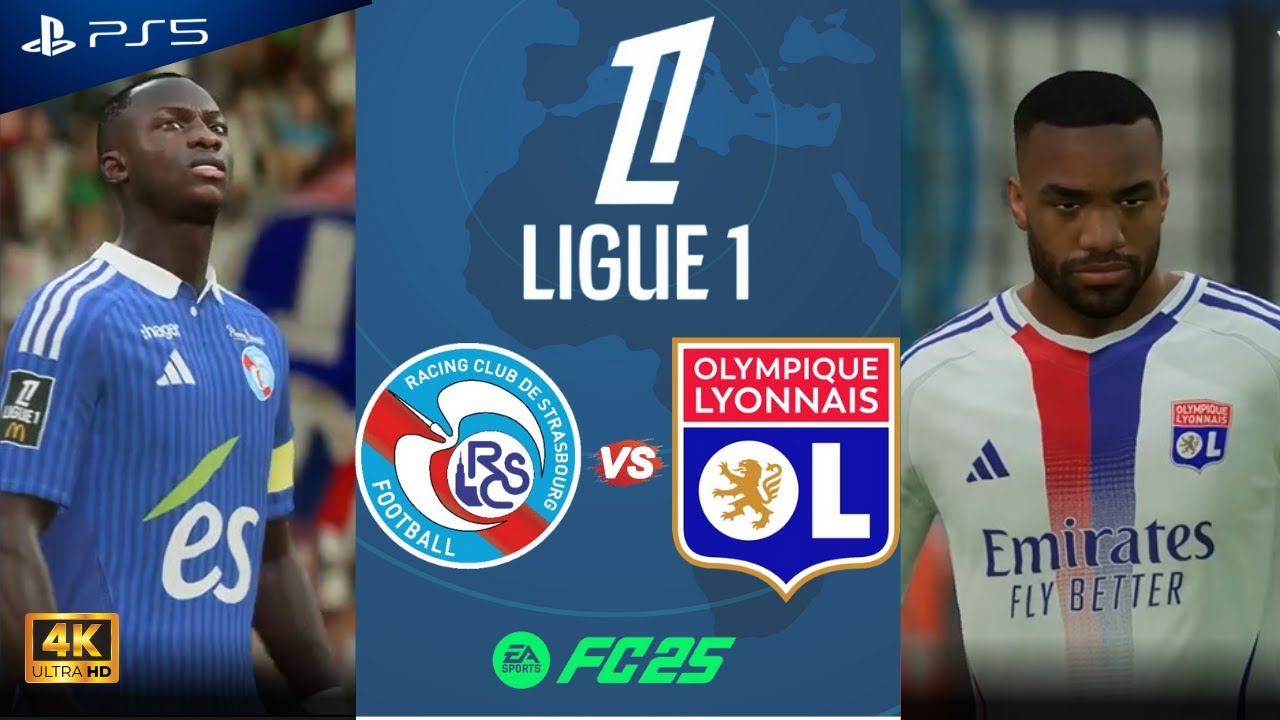 🔥 FC 25 - Strasbourg x. Lyon | CALL 1 Uber Eats 2024/25 | PS5 4K Ultra HD Gameplay ⚽️