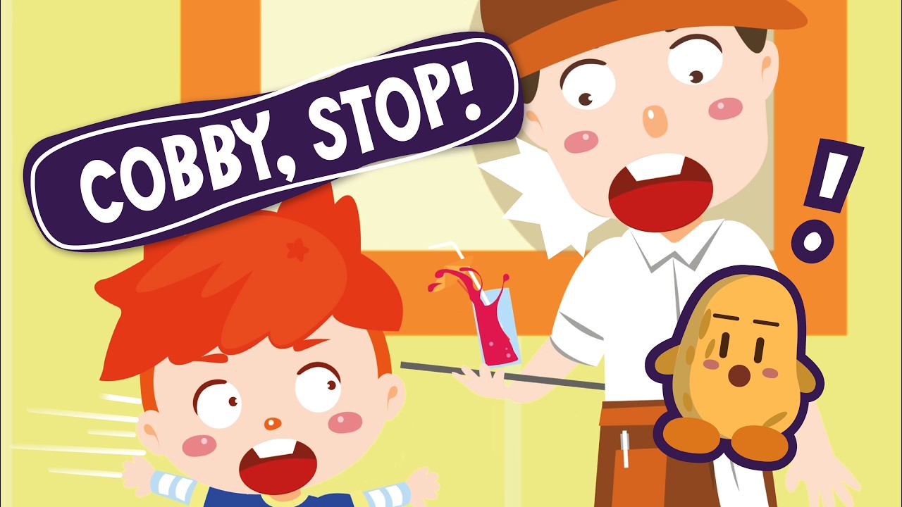 Cobby, Stop Running! 🏃‍♂️💨│ Restaurant Manners for Kids │ The Crayon Door