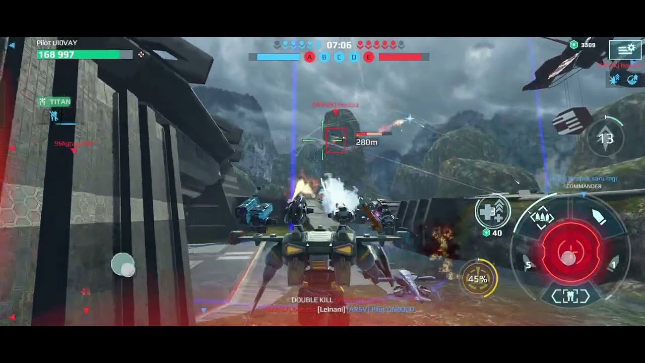 War robots 6vs6, sword unit -190 & kid titanic best war 