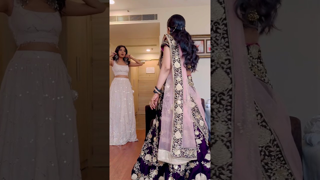 GRWM for my Brother&rsquo;s Wedding | Wearing a Lehenga | Niharika Jain #ethniclook