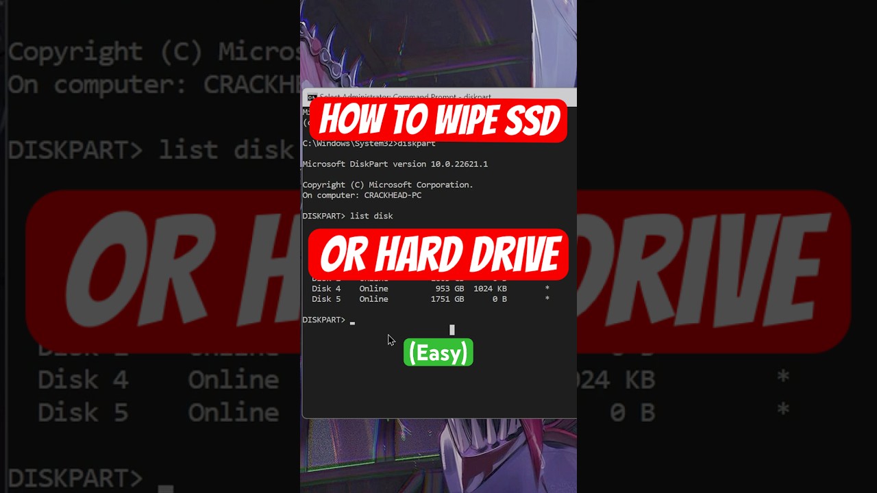 How To Wipe SSD or Hard Drive (HDD)