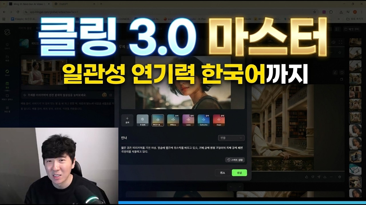 이 영상으로 클링3.0 끝내세요. 연기지도, 목소리일관성
