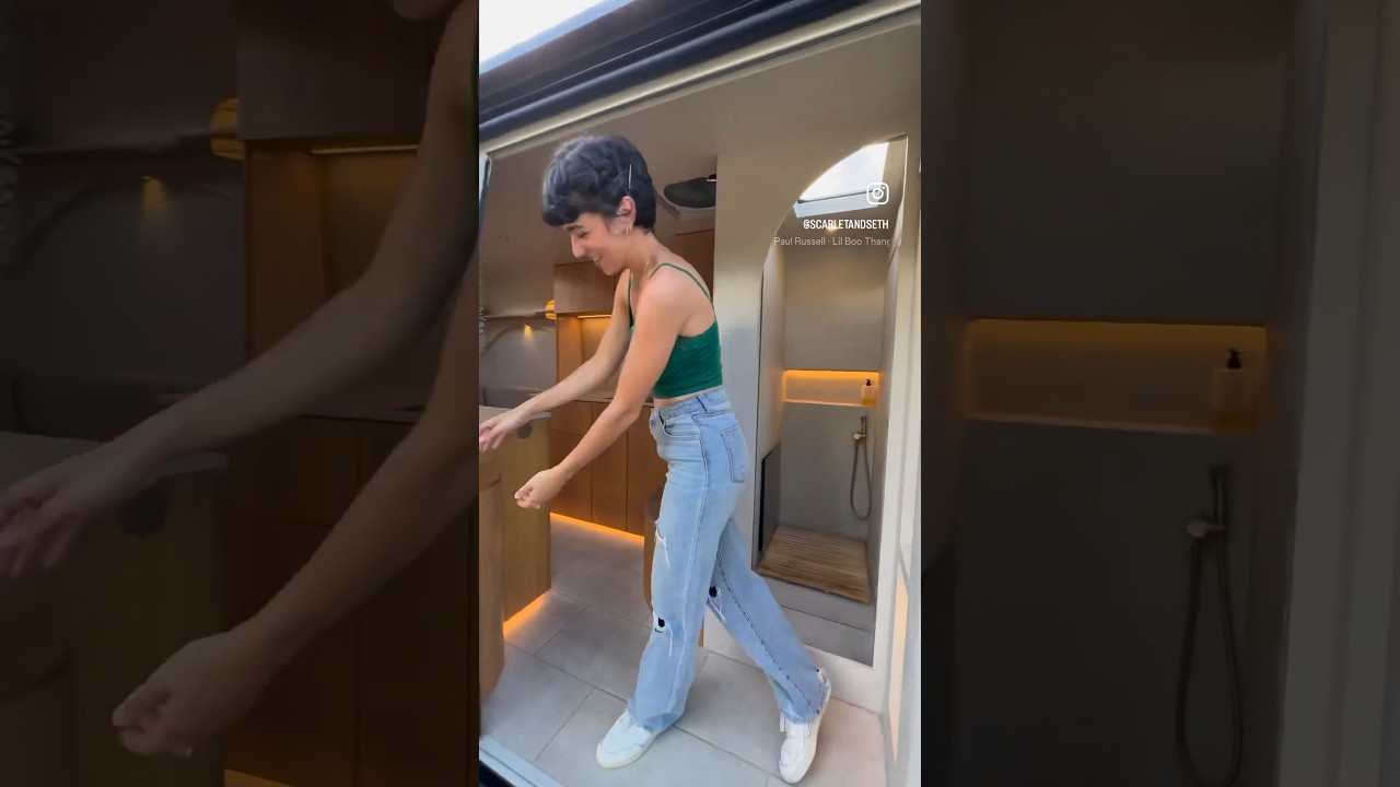 30 SECOND VAN TOUR! 🚐✨ #vanlife #vantour #diy #camper #shower #shorts