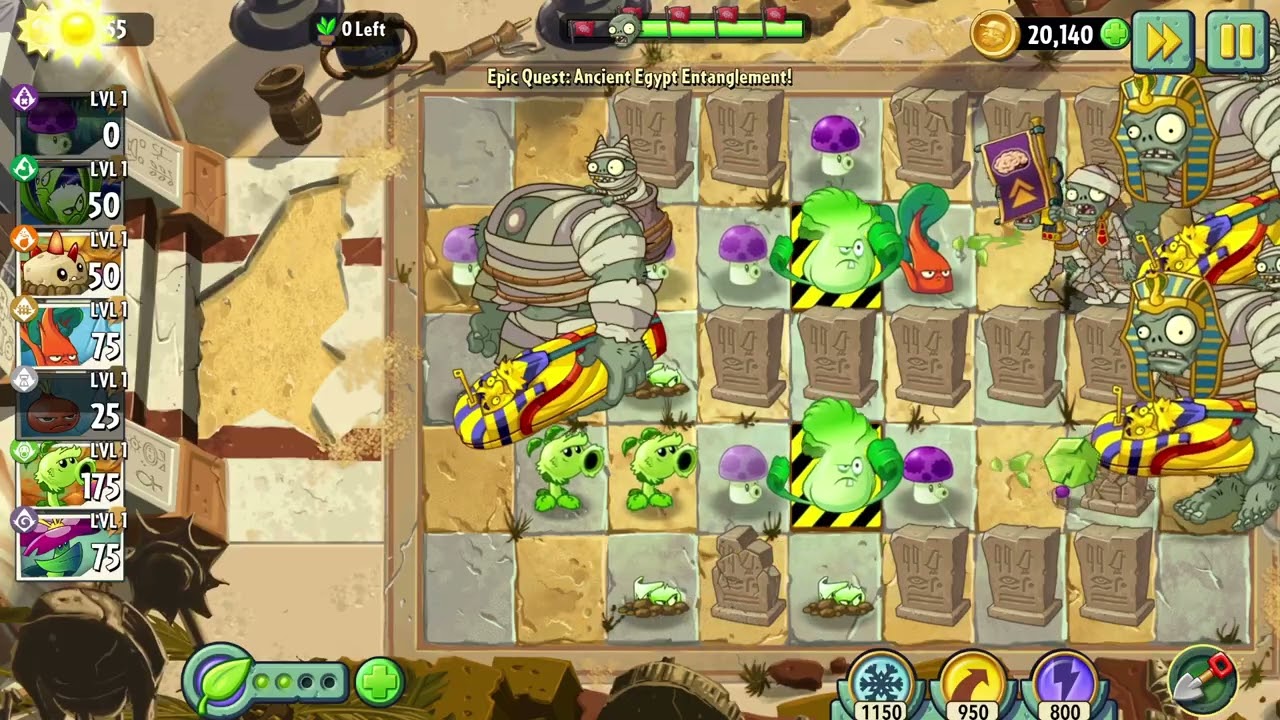 Ancient Egypt Entanglement - Level 5 - Day 32 - No Sunflowers, No Plant Food