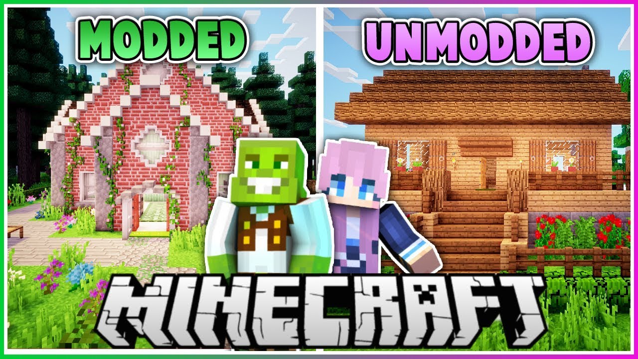 Modded vs Vanilla Minecraft House Makeover with LDShadowlady!