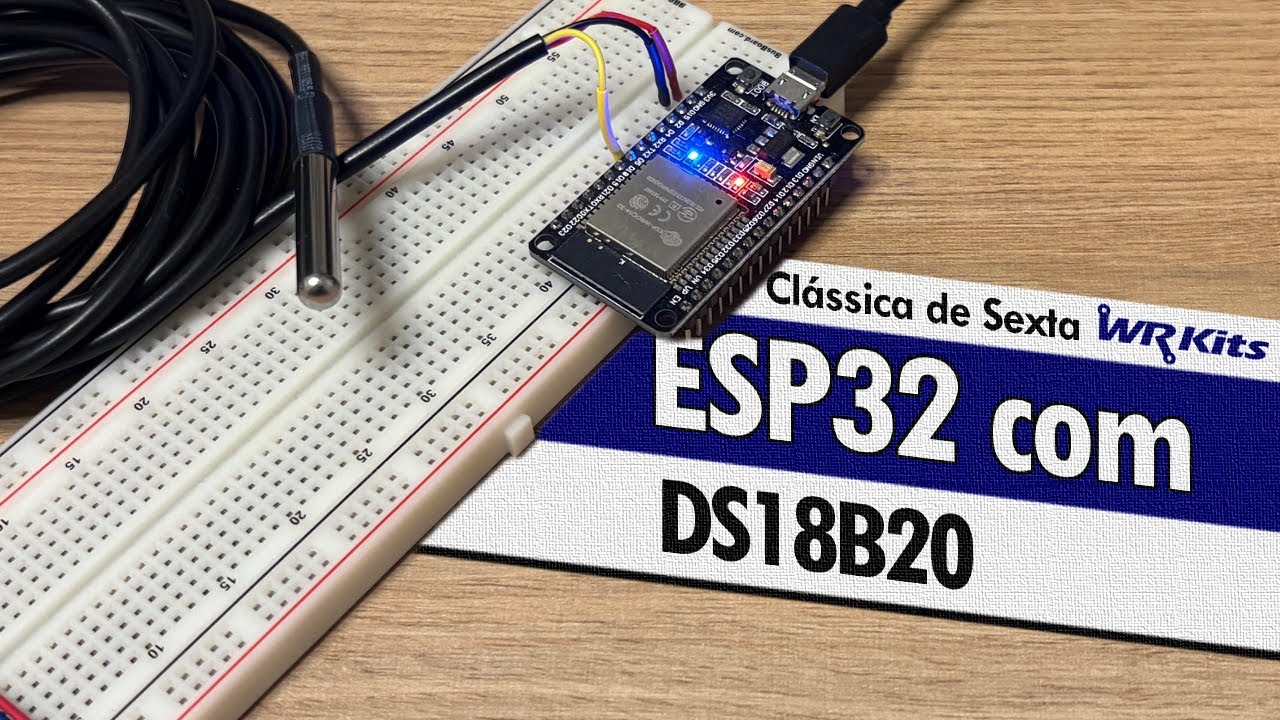 ESP32 COM SENSOR DE TEMPERATURA DS18B20 (SEM BIBLIOTECAS!)