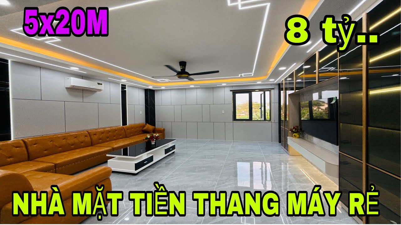 Nhà mặt tiền thang máy ngang 5x20 M . Nội thất đẹp chủ ôm nhiều nhà bán rẻ . Đáng xem