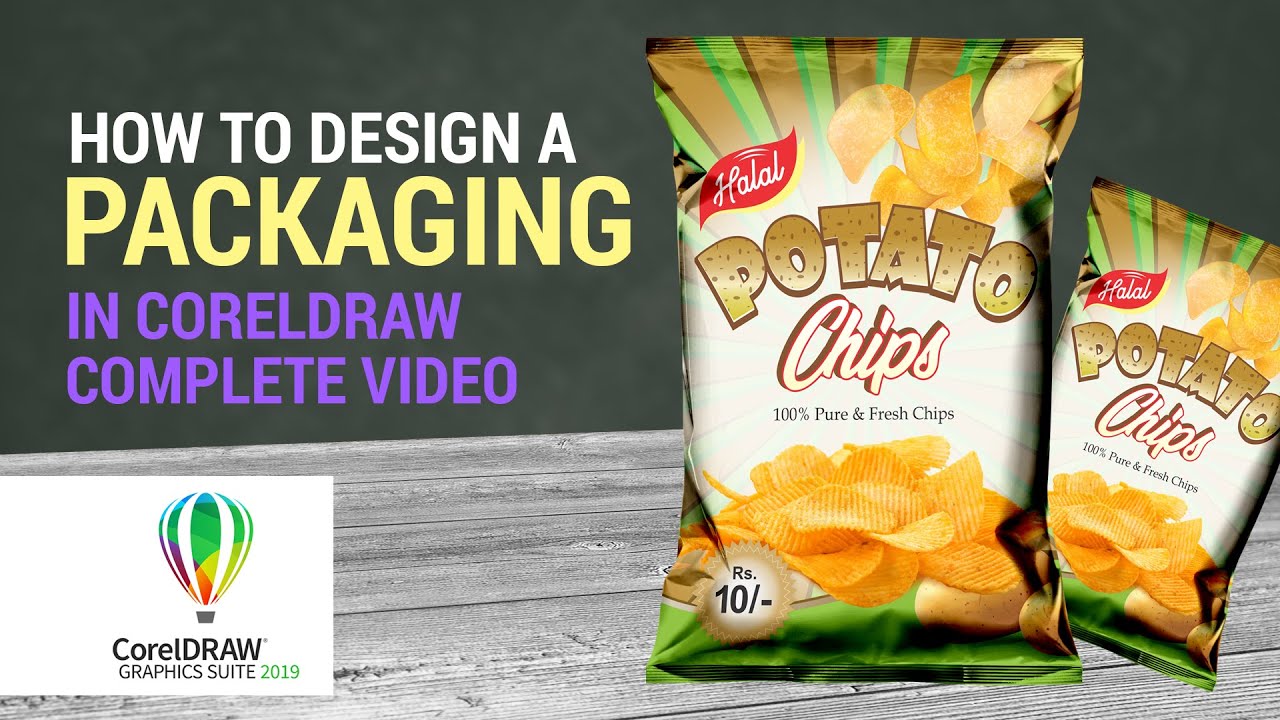 How to Design Chips Packing? Fresh Potato Chips #Packaging​ Design in CorelDraw |