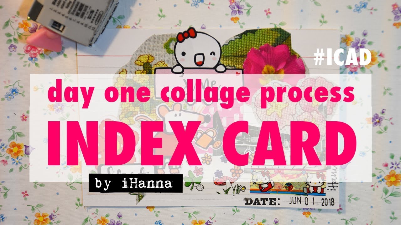 Index Card Collage for Index-Card-A-Day Art Challenge - day one