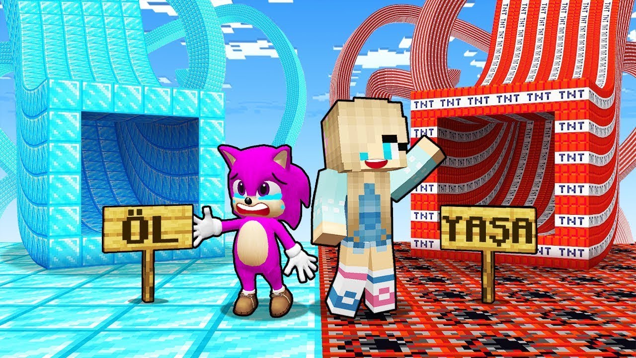 YANLIŞ TEHLİKELİ TÜNELİ SEÇERSEN ÖLÜRSÜN! Filmi 😱 Minecraft