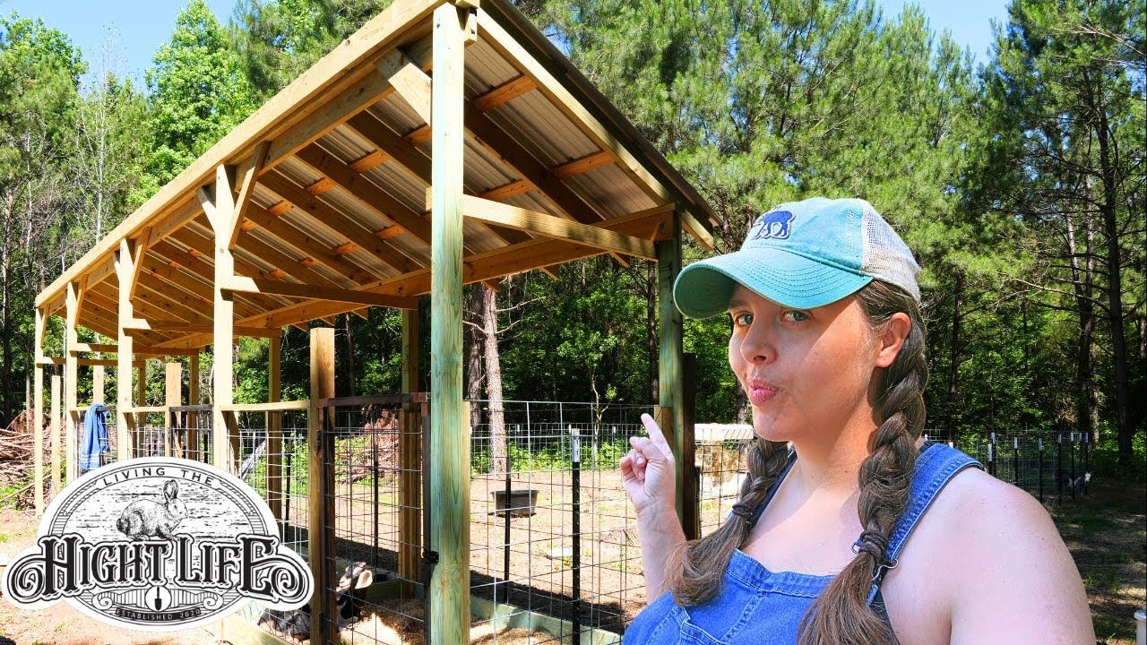 NEW GOAT BABIES AND NEW GOAT PENS. Our new permanent goat structures.