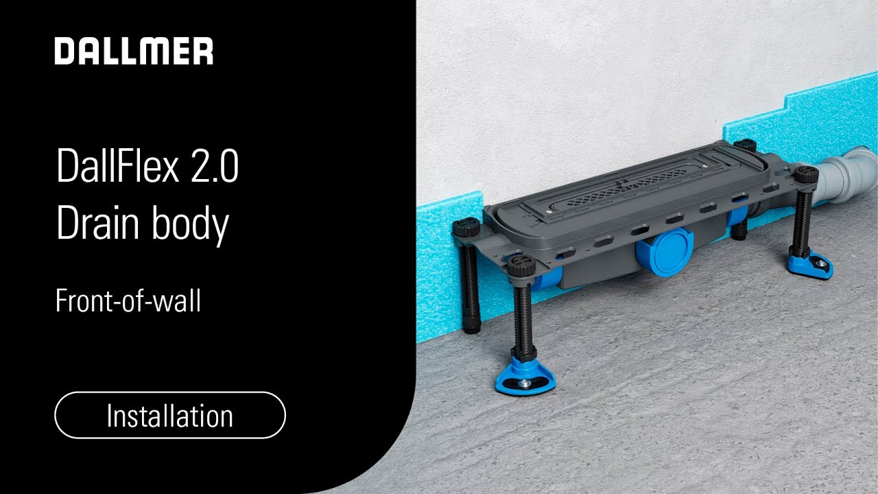 DallFlex 2.0 Drain body - front of wall installation