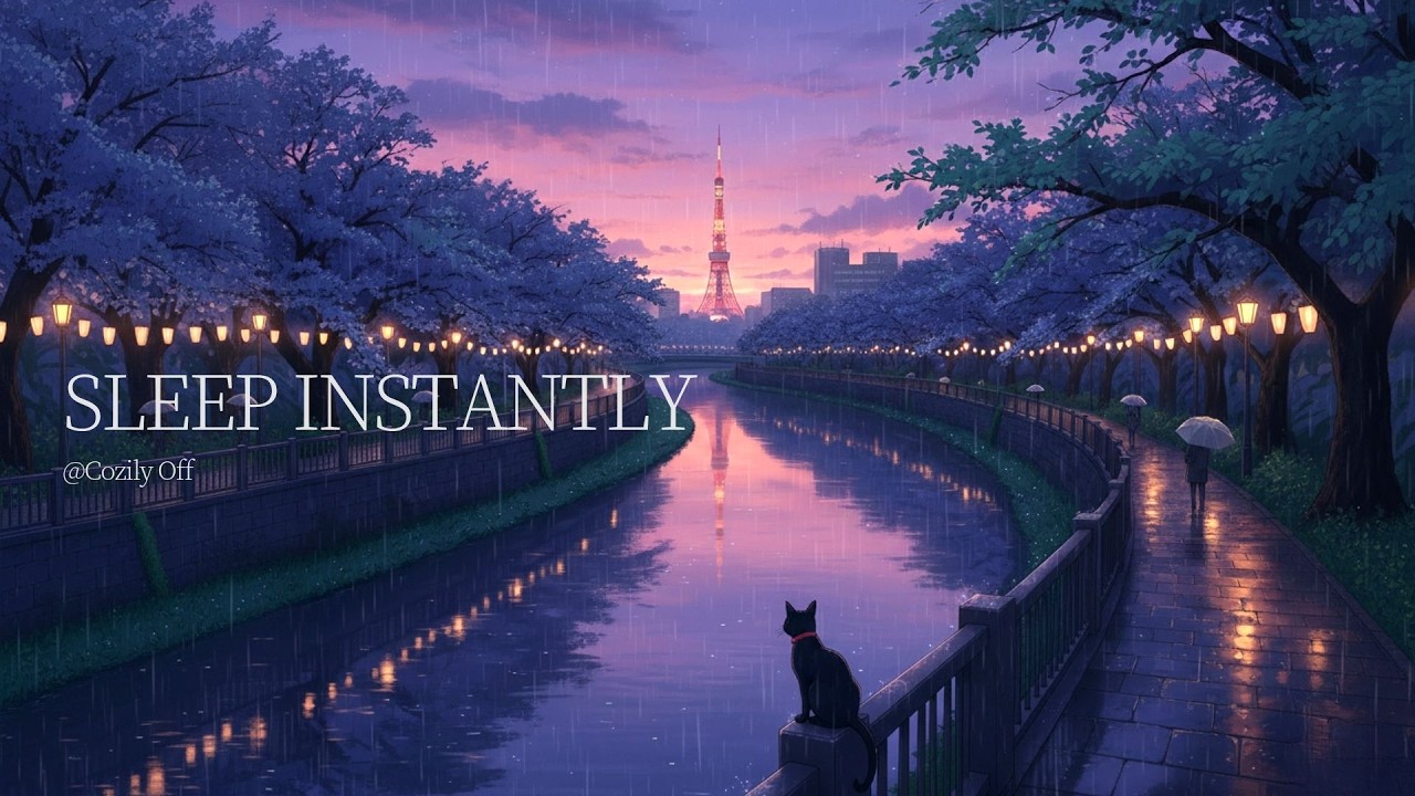 Sleep Instantly 🌧️ Rainy Night in Tokyo lofi hip hop mix [deep sleep / relax]