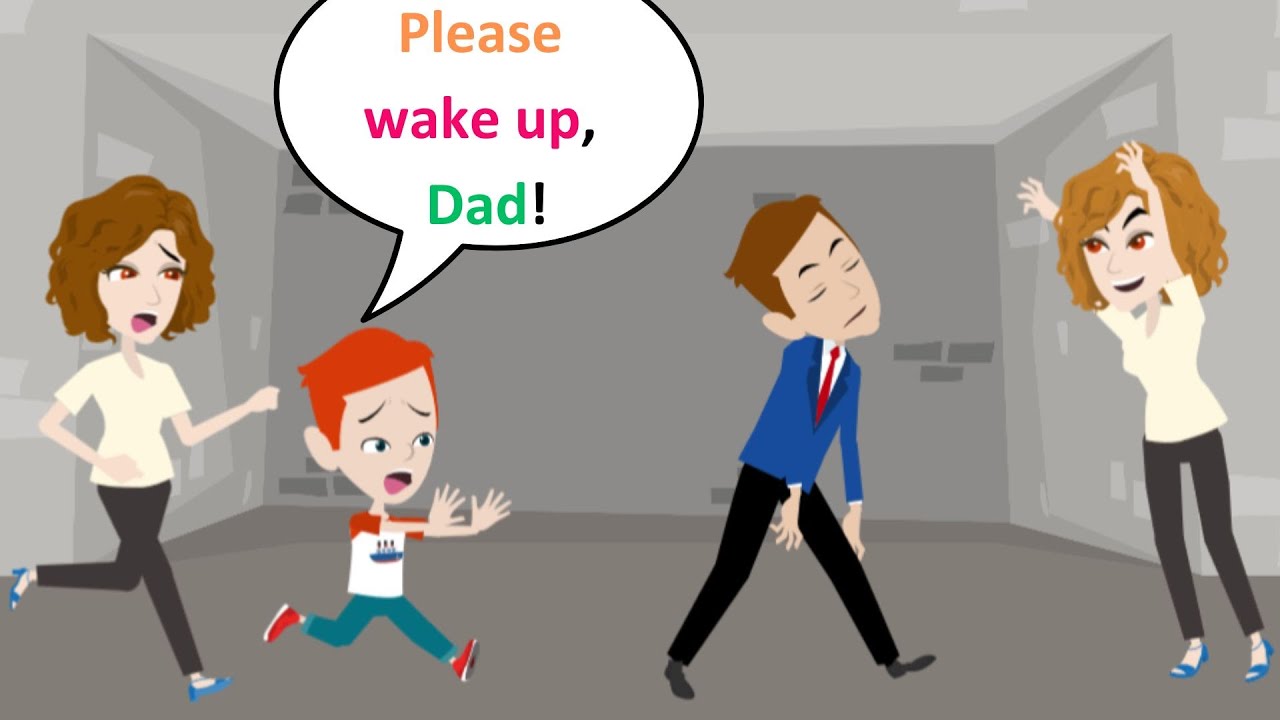Lucas's father doesn't stay home - English Comedy Animated - Lucas English