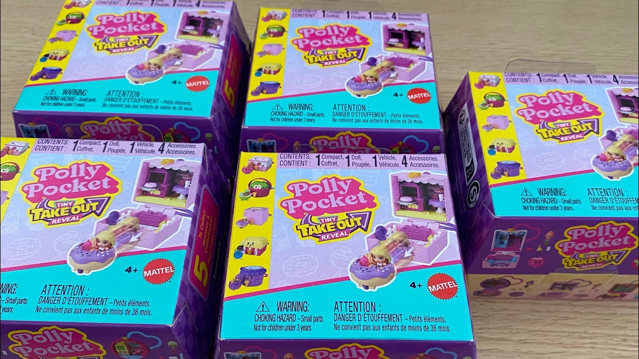 Polly Pocket Tiny Takeout Reveal Series 3 | 1hr Unboxing Complete Set