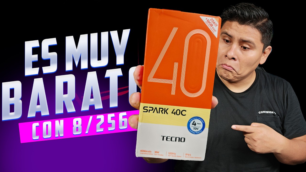 TECNO SPARK 40C│¡El más BARATO con 8 de RAM Y 256 GB!│UNBOXING en ESPAÑOL