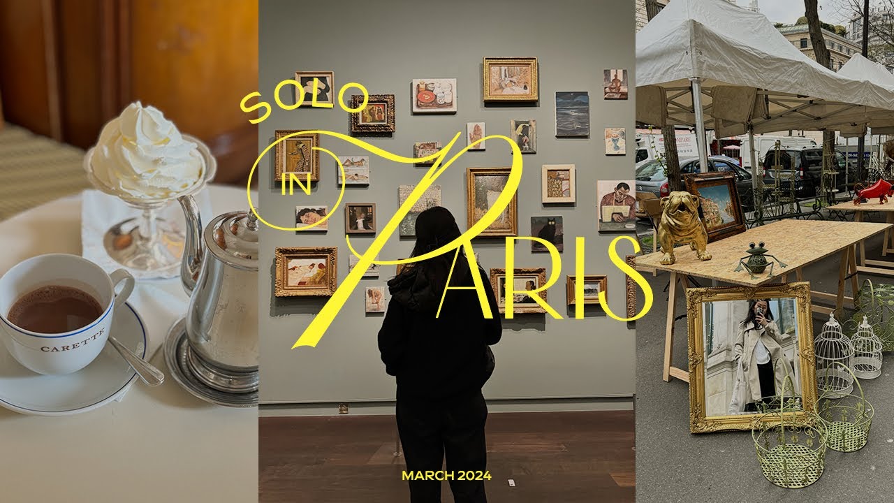 4 days in Paris travel vlog - museums, cafes, flea market, bakeries, le marais, solo in paris