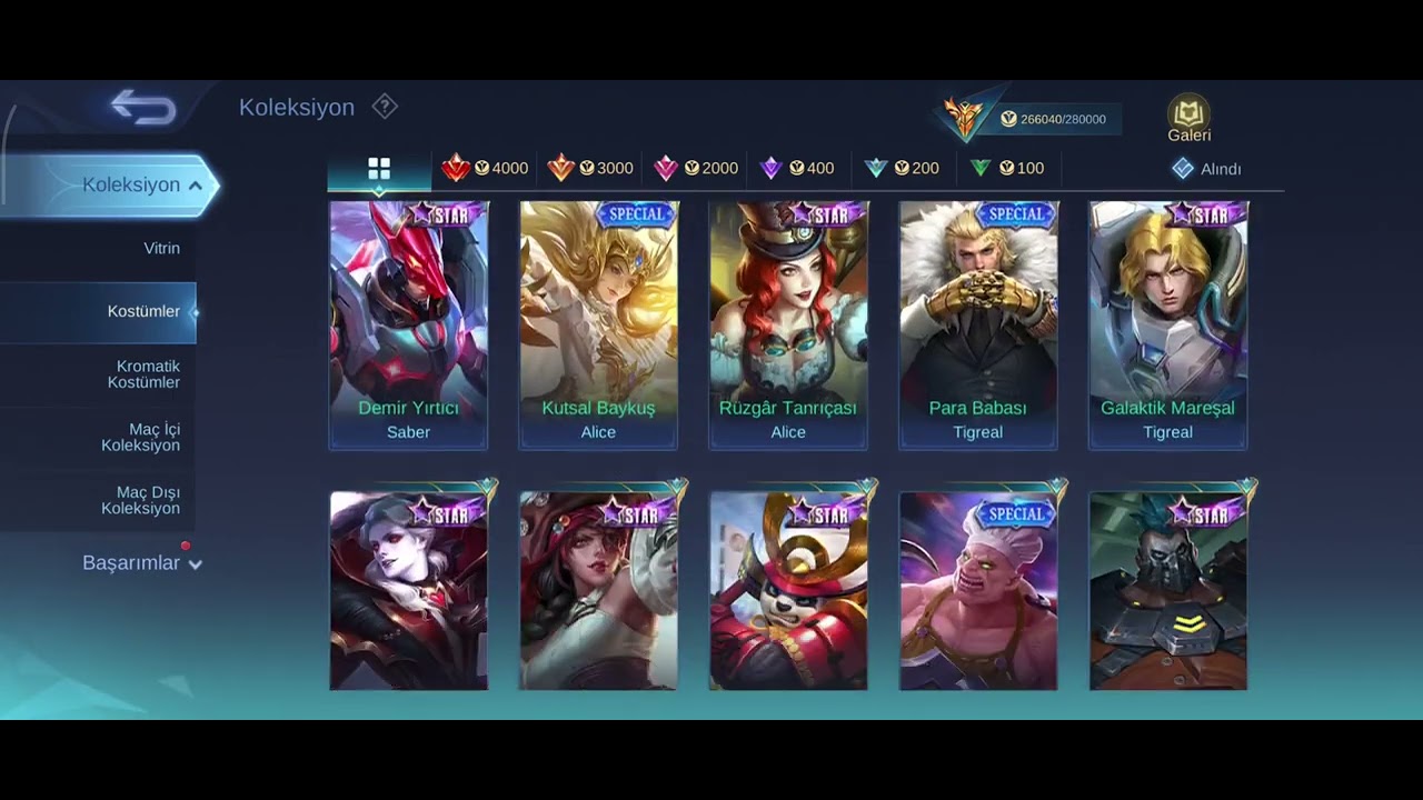 Küresele az kalmış 8 legend li mega 1(SATILDI)