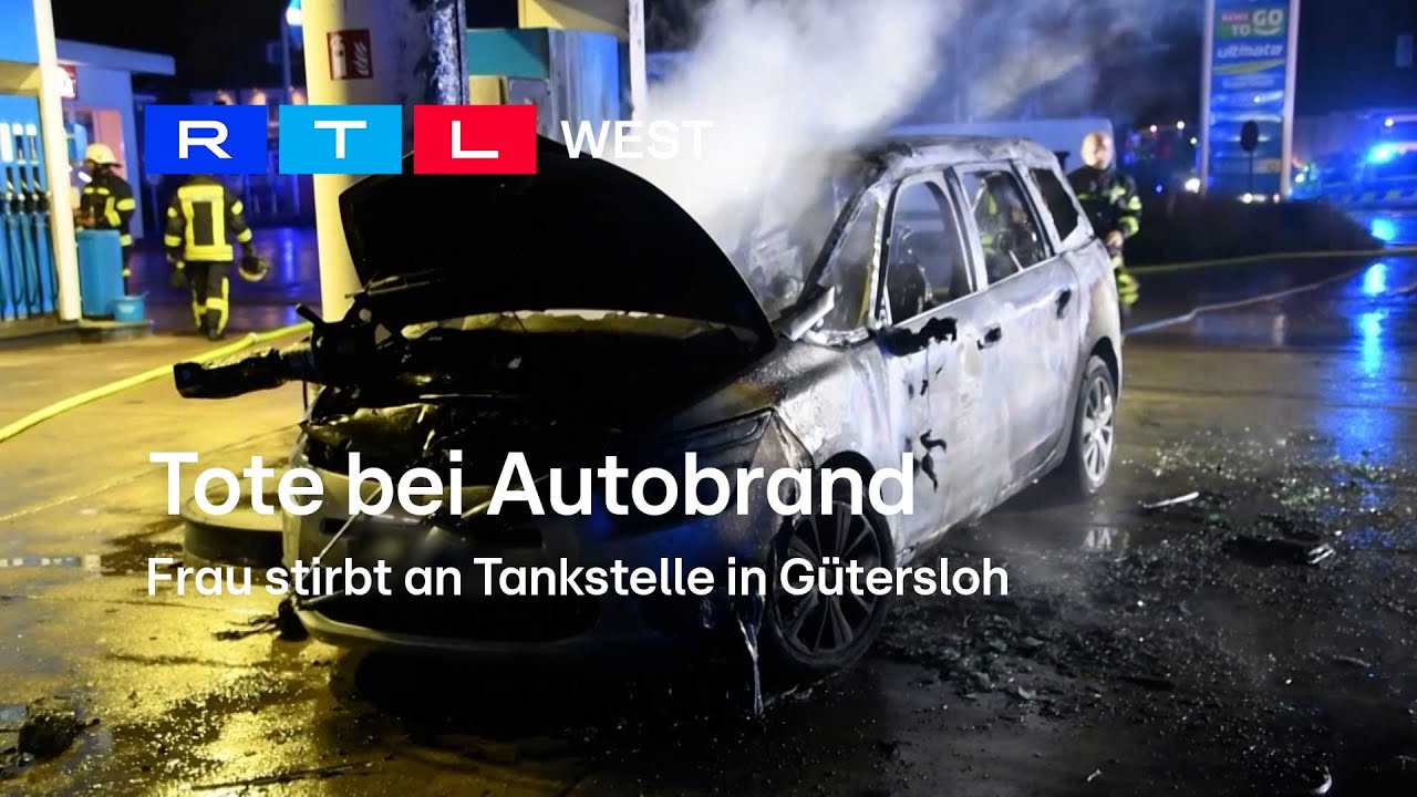 Tote bei Autobrand: Frau stirbt an Tankstelle in G&uuml;tersloh | RTL WEST, 10.10.2024