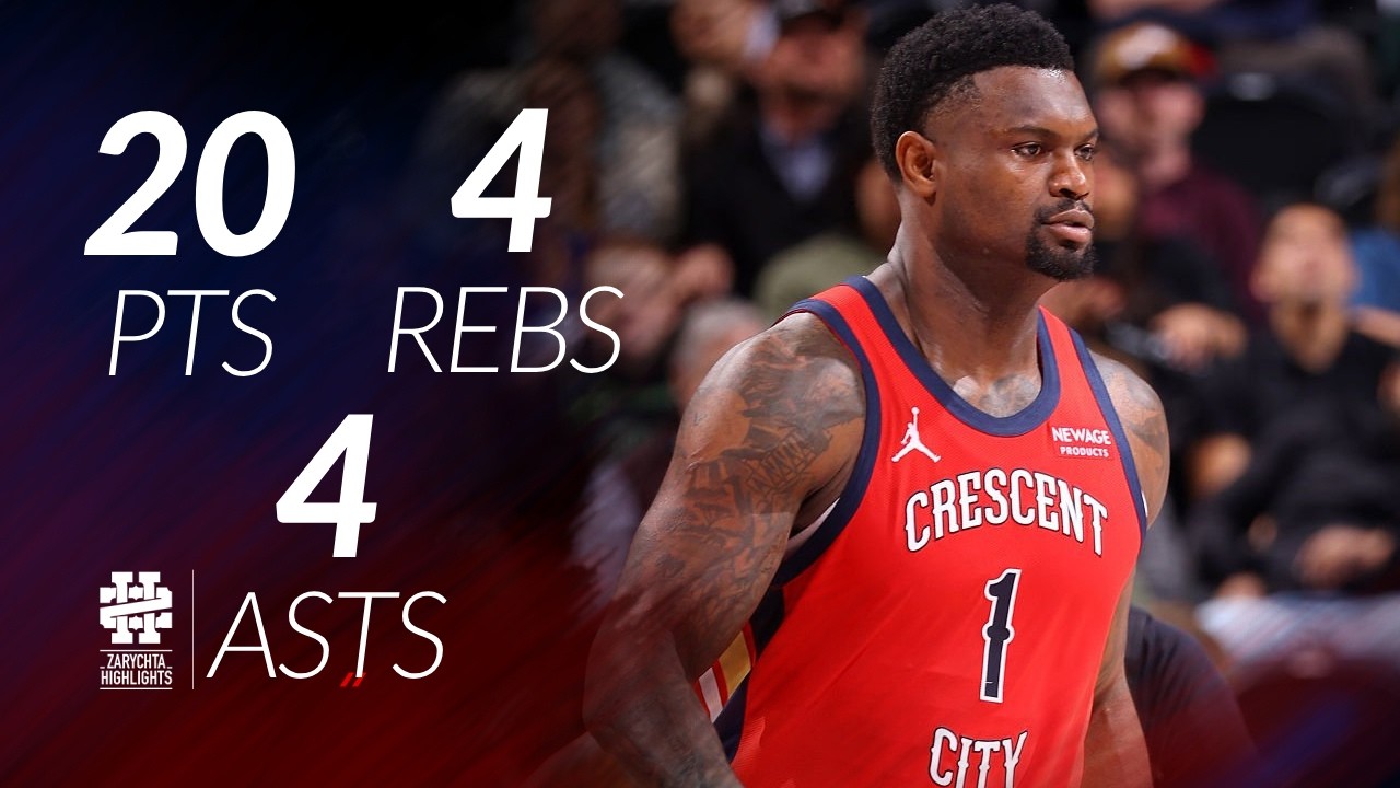 Zion Williamson 20 pts 4 rebs 4 asts vs Jazz 25/26 season