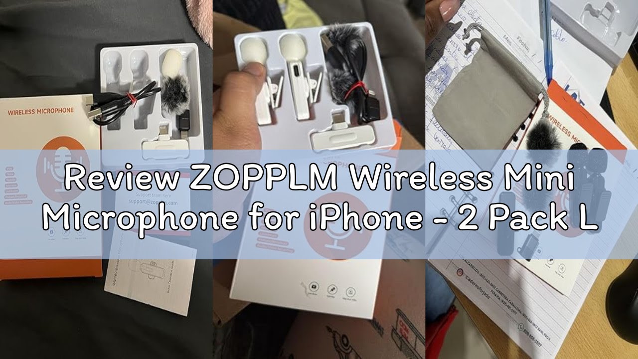 Review ZOPPLM Wireless Mini Microphone for iPhone - 2 Pack Lavalier Microphone for Video Recording,