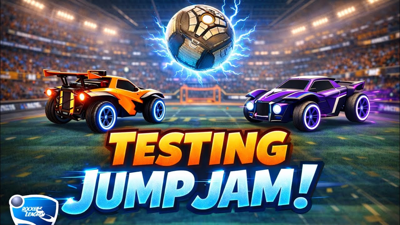 Testing out jump jam on rocket league