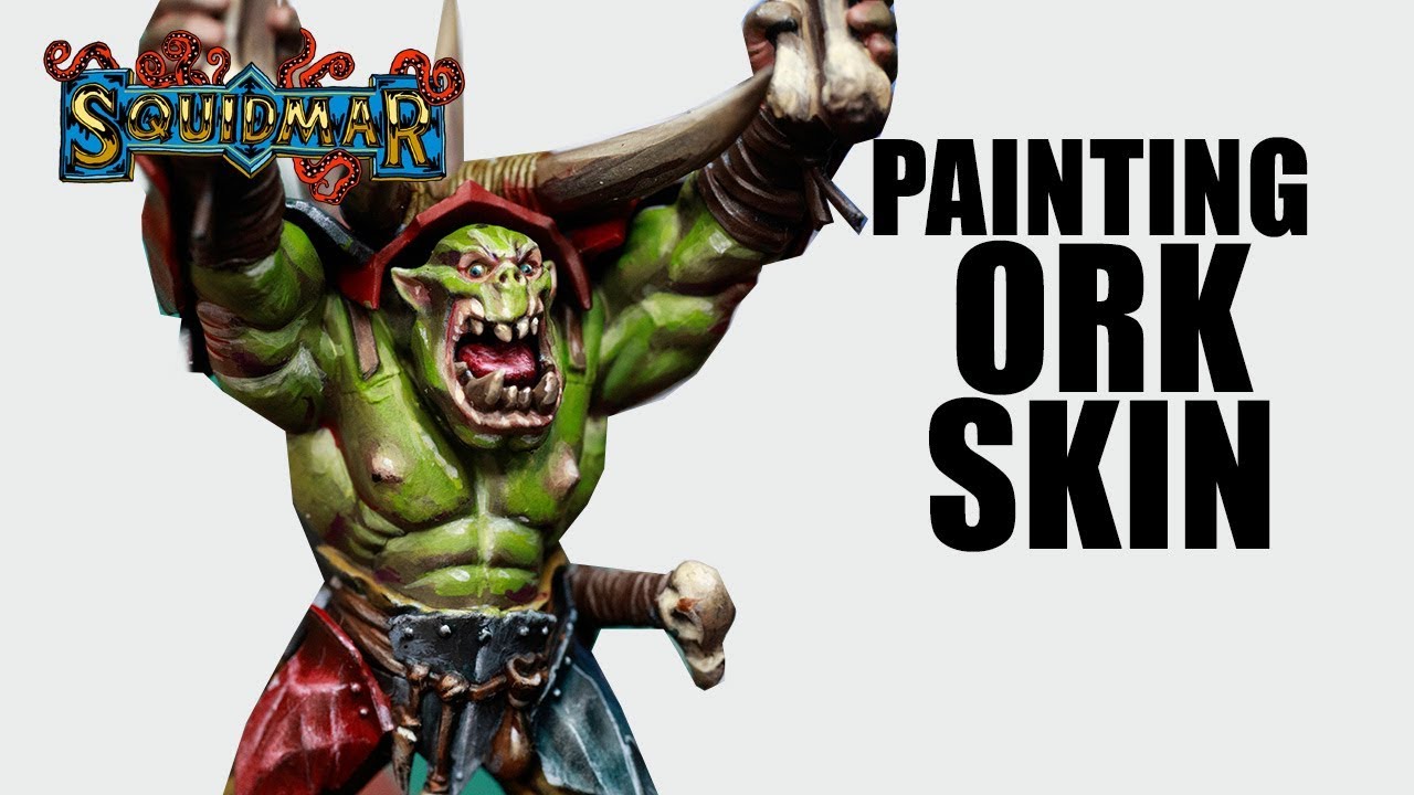 How to paint Ork Skin for Warhammer Tutorial - Orruk Warclans (NO CONTRAST)
