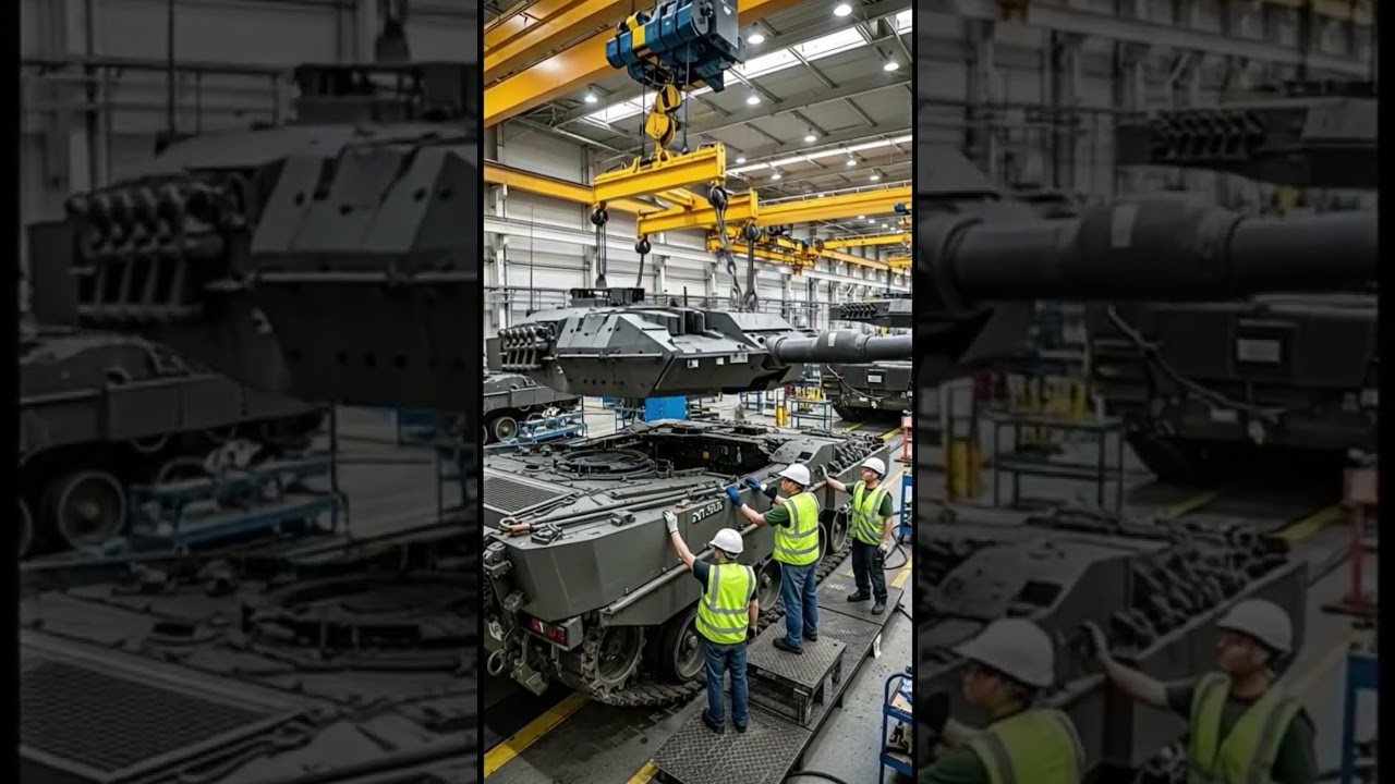 Massive military tank production! See heavy assembly #shorts #tank #military #production #mustwatch