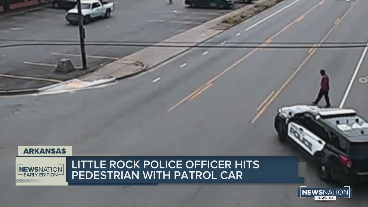 Arkansas police officer hits pedestrian with patrol car; victim blames distracted driving