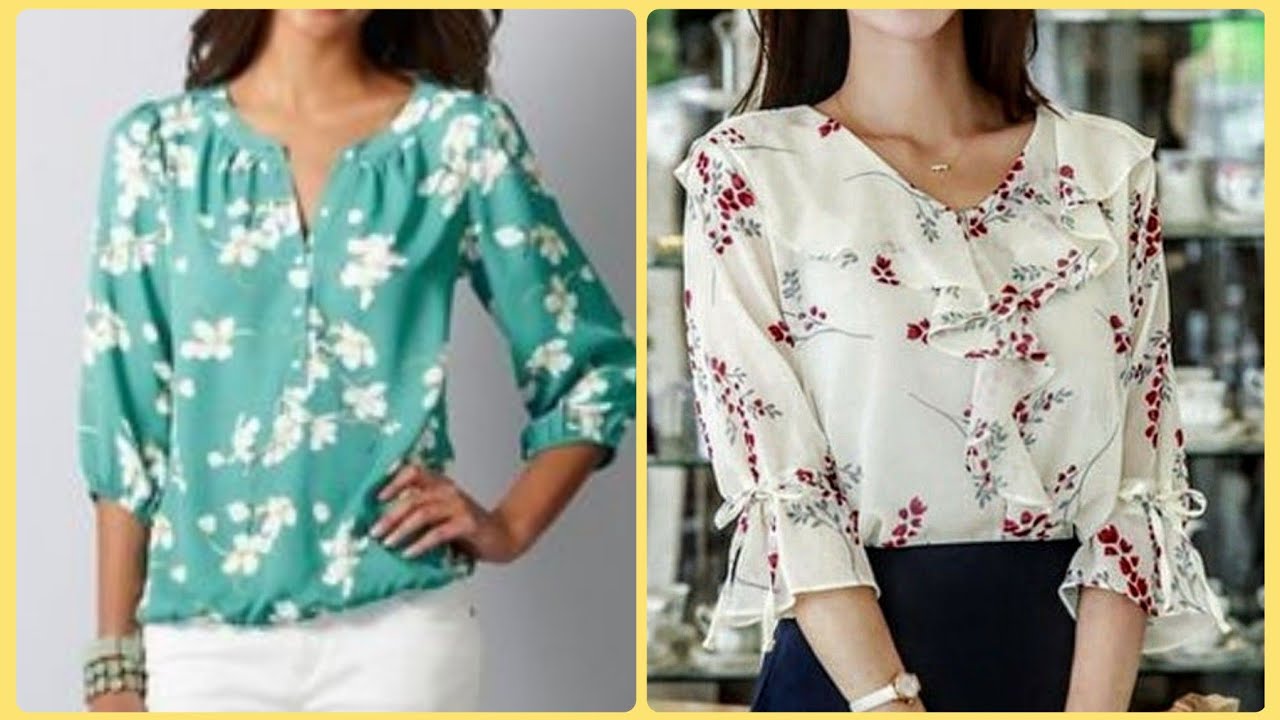 BELLAS y ELEGANTES BLUSAS de MODA de BLONDA ENCAJE y GASA/ blusas de encaje blonda y gasa modernas