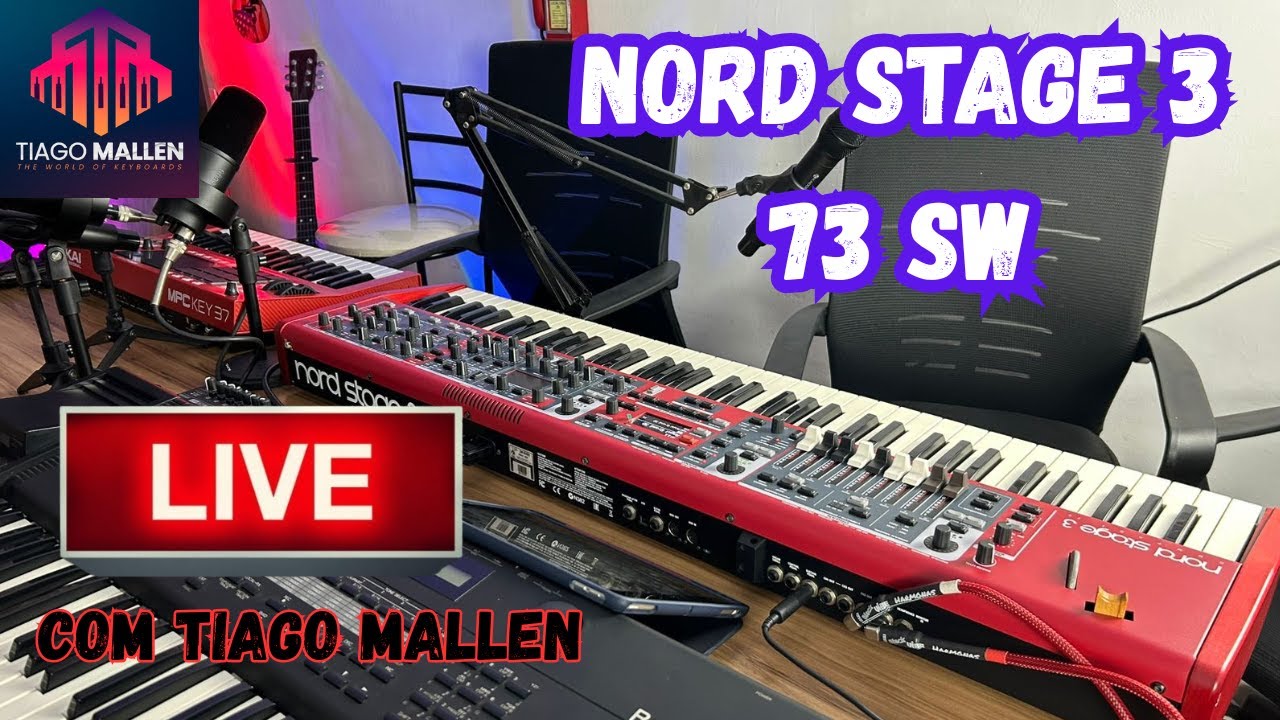 LIVE  NORD STAGE 3 73 SW - COM TIAGO MALLEN - SEM ESSE TECLADO VOCE NÄO GRAVA CLIP KKKK #teclado