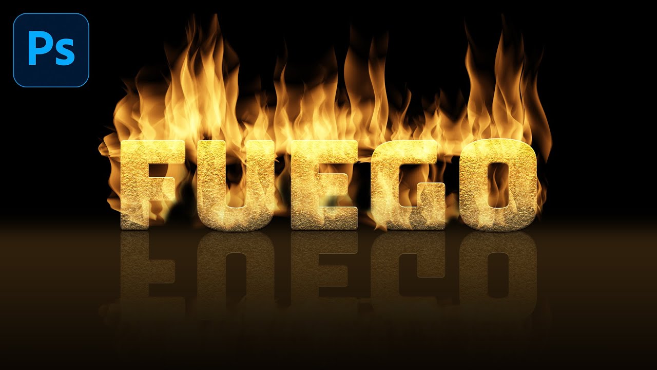 Efecto de texto de fuego en Photoshop ¡MUY FÁCIL!