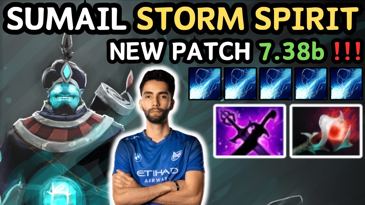 🔥 NEW PATCH 7.38b - Sumail STORM SPIRIT Midlane Gameplay 0 DEAD 🔥 New Falcons Midlaner - Dota 2